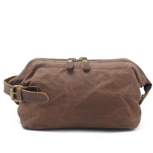 Waxed Canve Toilet bag |  My Weekend Bag