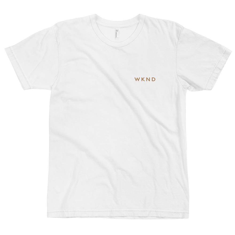 Embroidered Gold Weekend T-Shirt |  My Weekend Bag