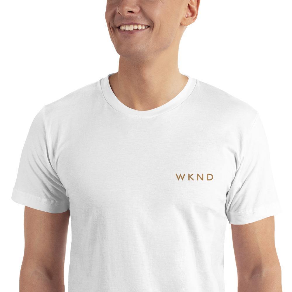 Embroidered Gold Weekend T-Shirt |  My Weekend Bag